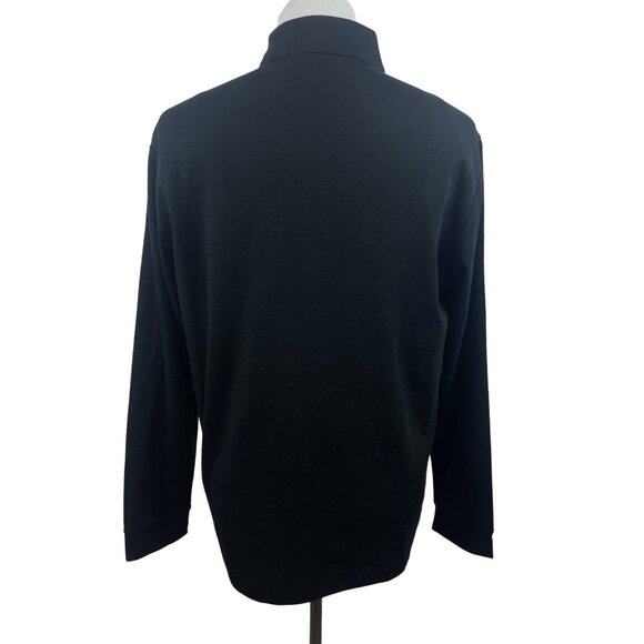 Izod Men’s Black Turtle Neck Zip Up Sweater Sz L - NWT - Picture 3 of 10